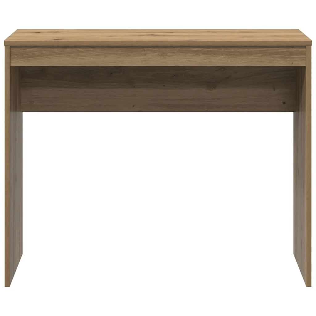 Bureau 90 x 40 x 72 cm chêne artisanal bois d'ingénierie – vue de dos