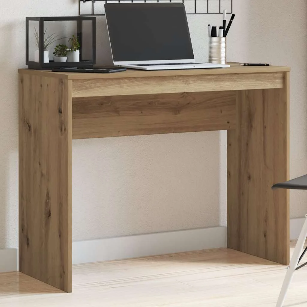 Bureau 90 x 40 x 72 cm chêne artisanal bois d'ingénierie – vue de détail
