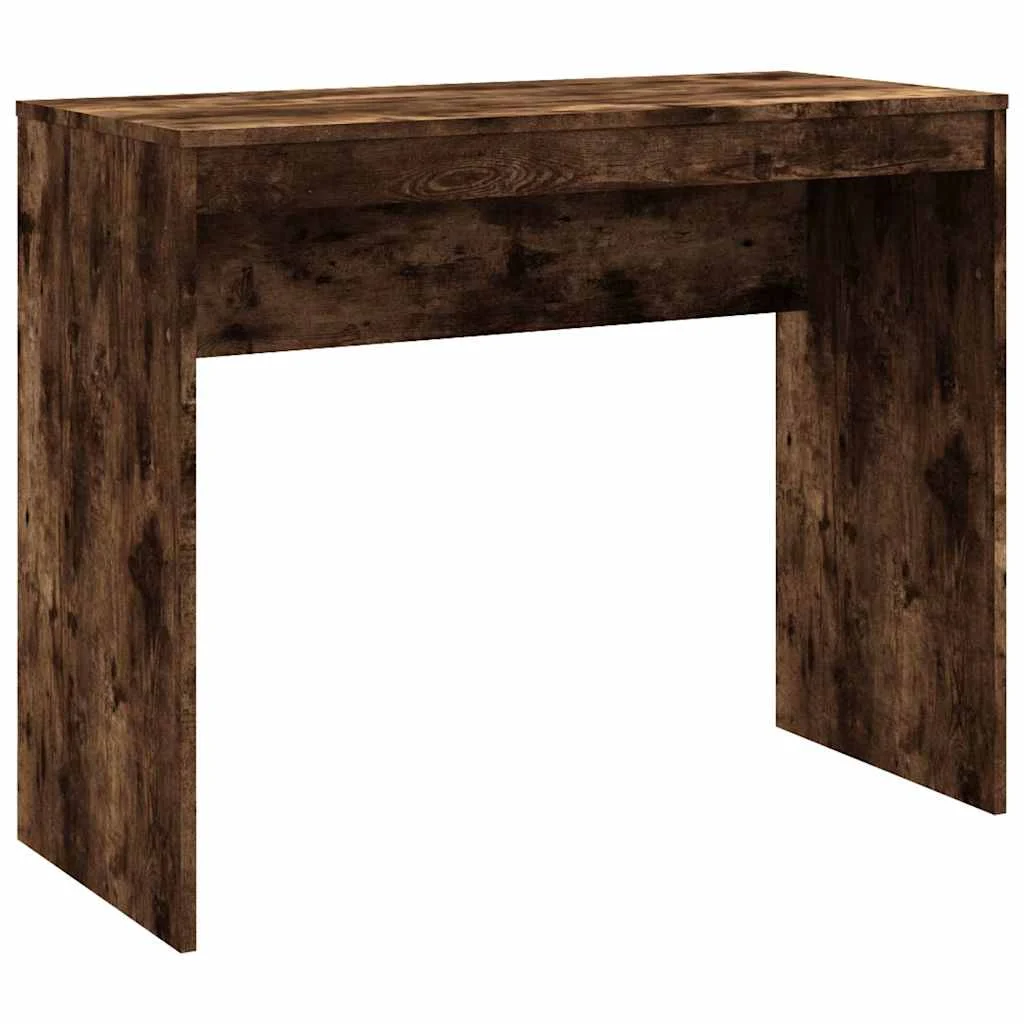 Bureau 90 x 40 x 72 cm chêne fumé bois d'ingénierie – vue de côté