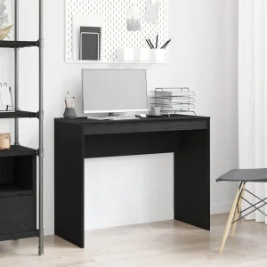 Bureau 90 x 40 x 72 cm chêne noir bois d'ingénierie – vue d’ensemble