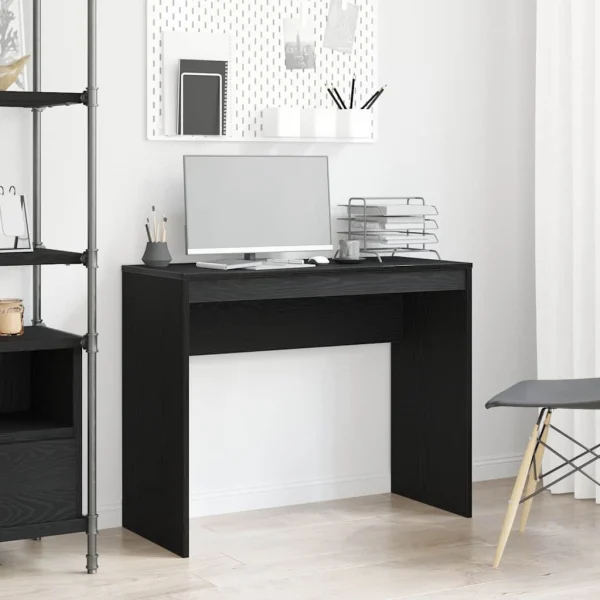 Bureau 90 x 40 x 72 cm chêne noir bois d'ingénierie – vue d’ensemble