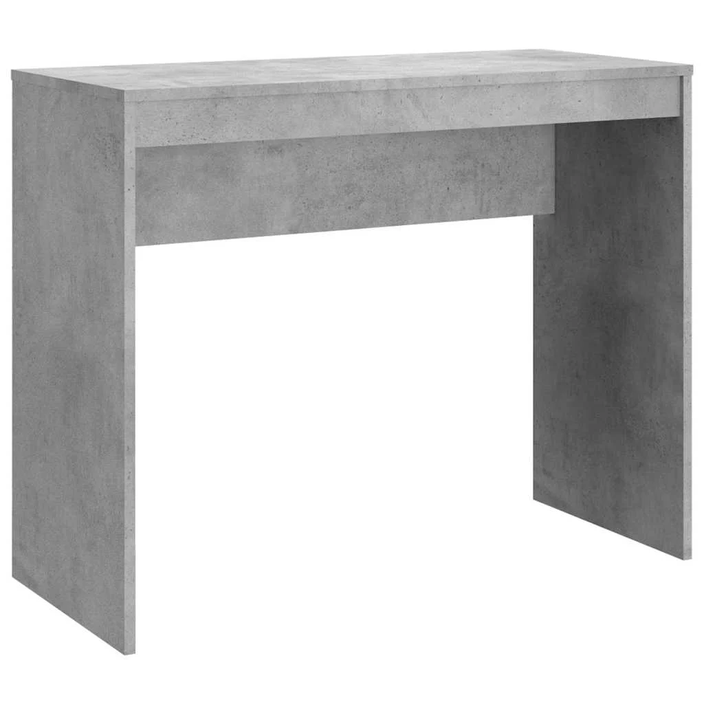 Bureau 90 x 40 x 72 cm gris béton bois d'ingénierie – vue de côté
