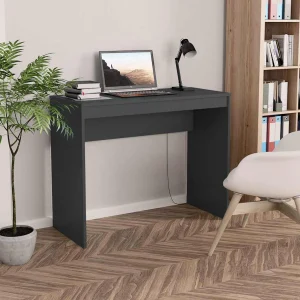 Bureau 90 x 40 x 72 cm gris bois d'ingénierie – vue d’ensemble