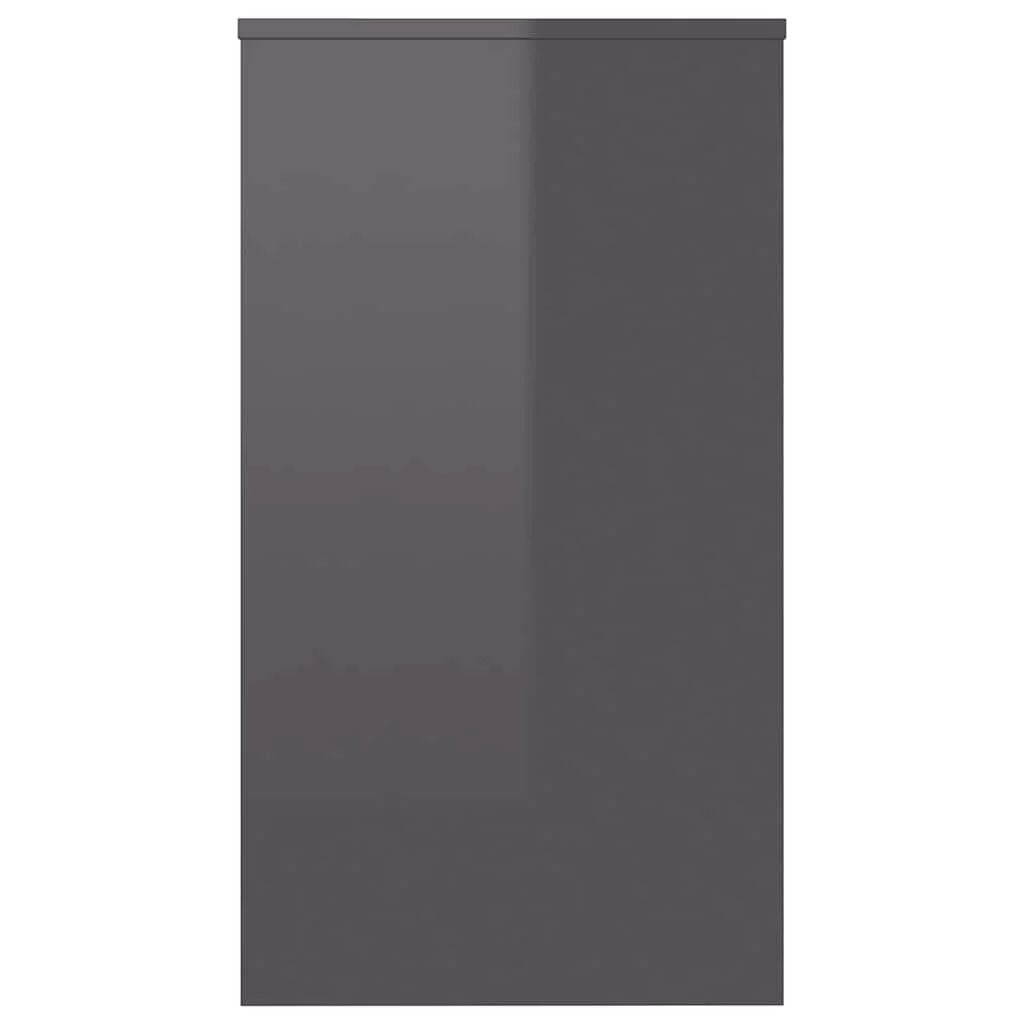 Bureau 90 x 40 x 72 cm gris brillant bois d'ingénierie – vue en situation