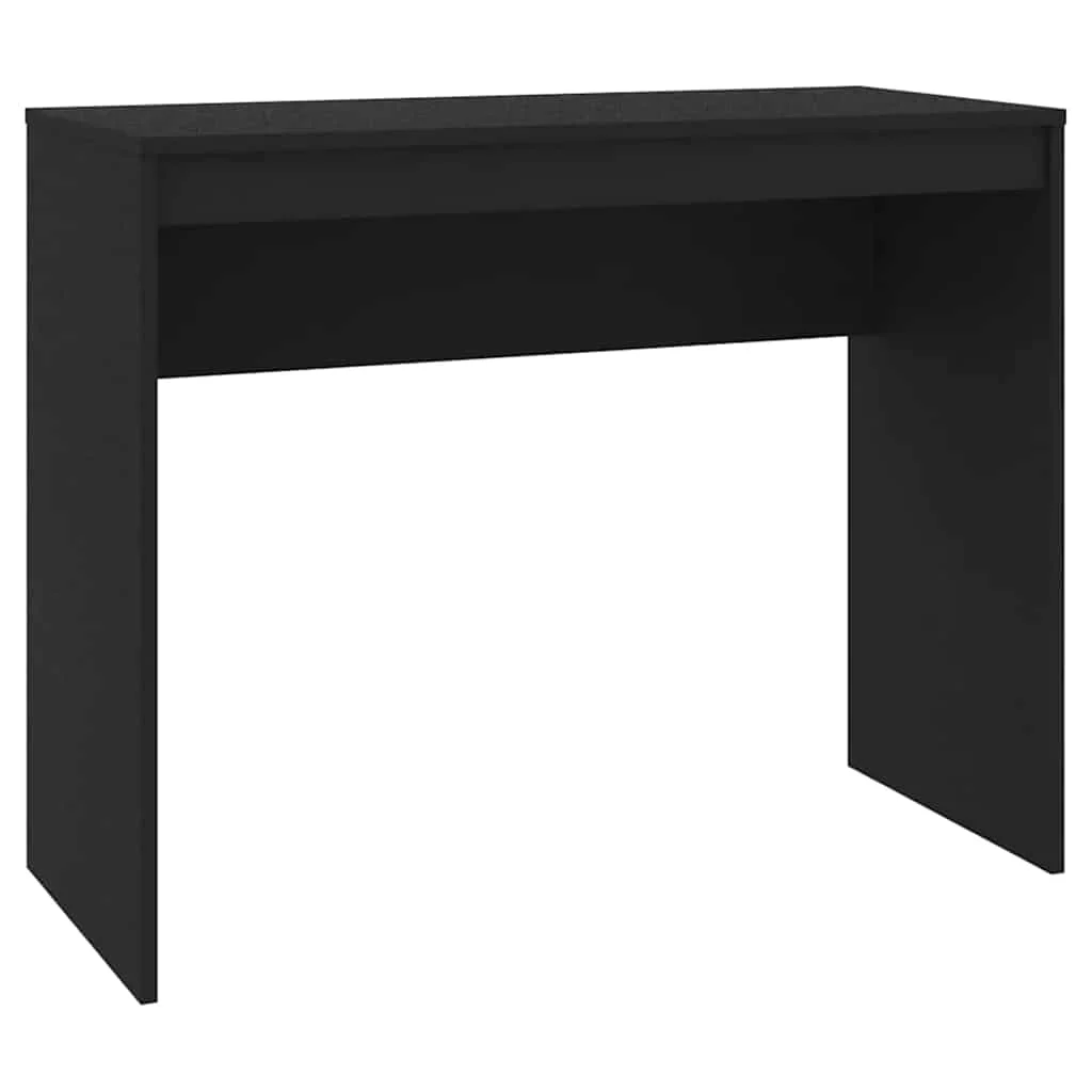 Bureau 90 x 40 x 72 cm noir bois d'ingénierie – vue de côté