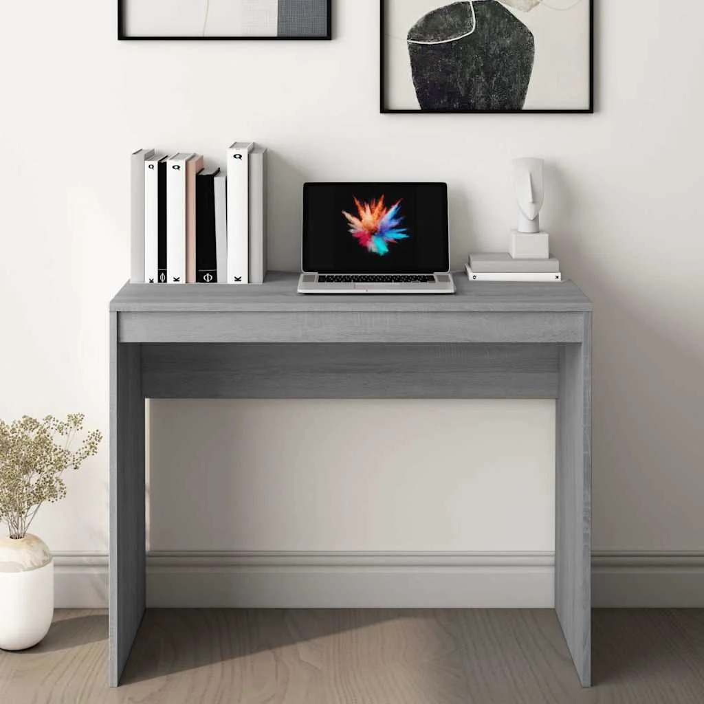 Bureau 90 x 40 x 72 cm sonoma gris bois d'ingénierie – vue de détail