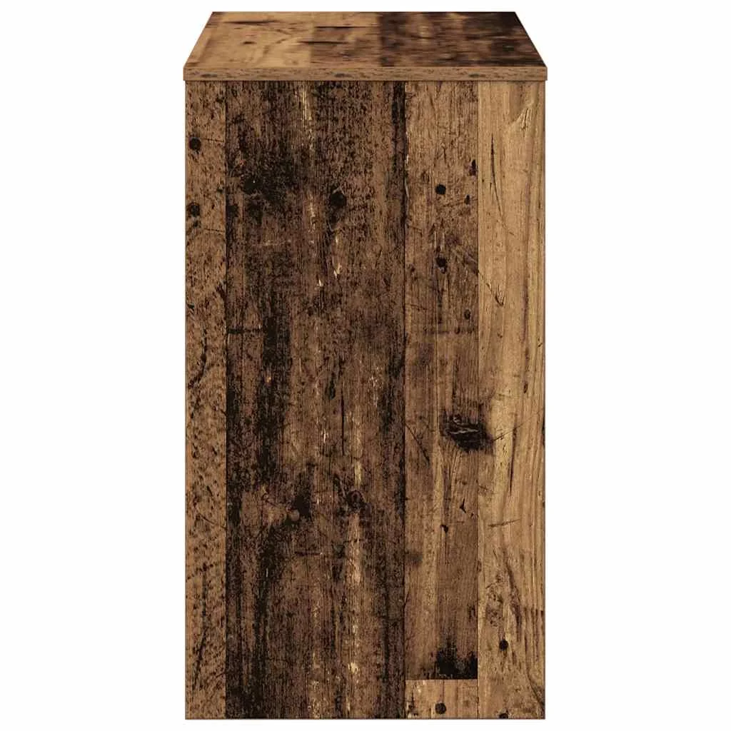Bureau 90 x 40 x 72 cm vieux bois bois d'ingénierie – vue de dos