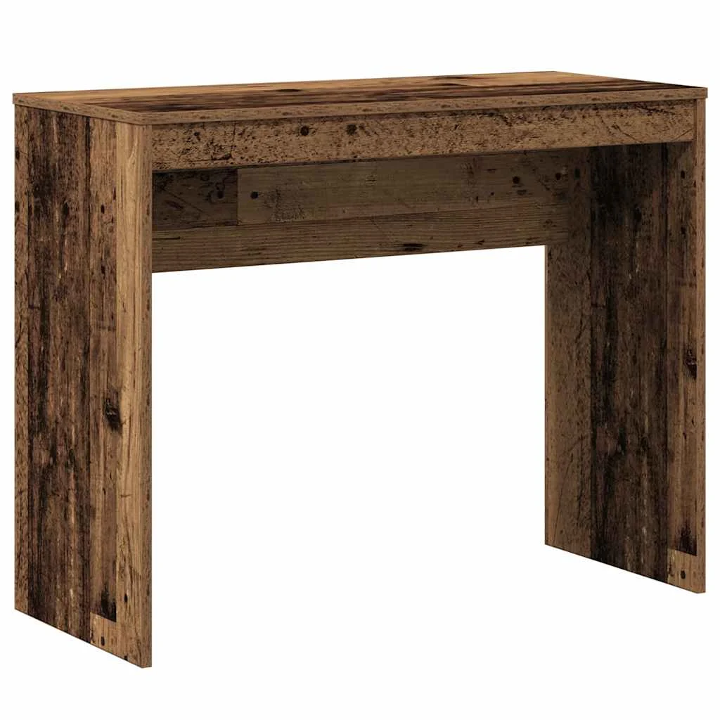 Bureau 90 x 40 x 72 cm vieux bois bois d'ingénierie – vue de côté