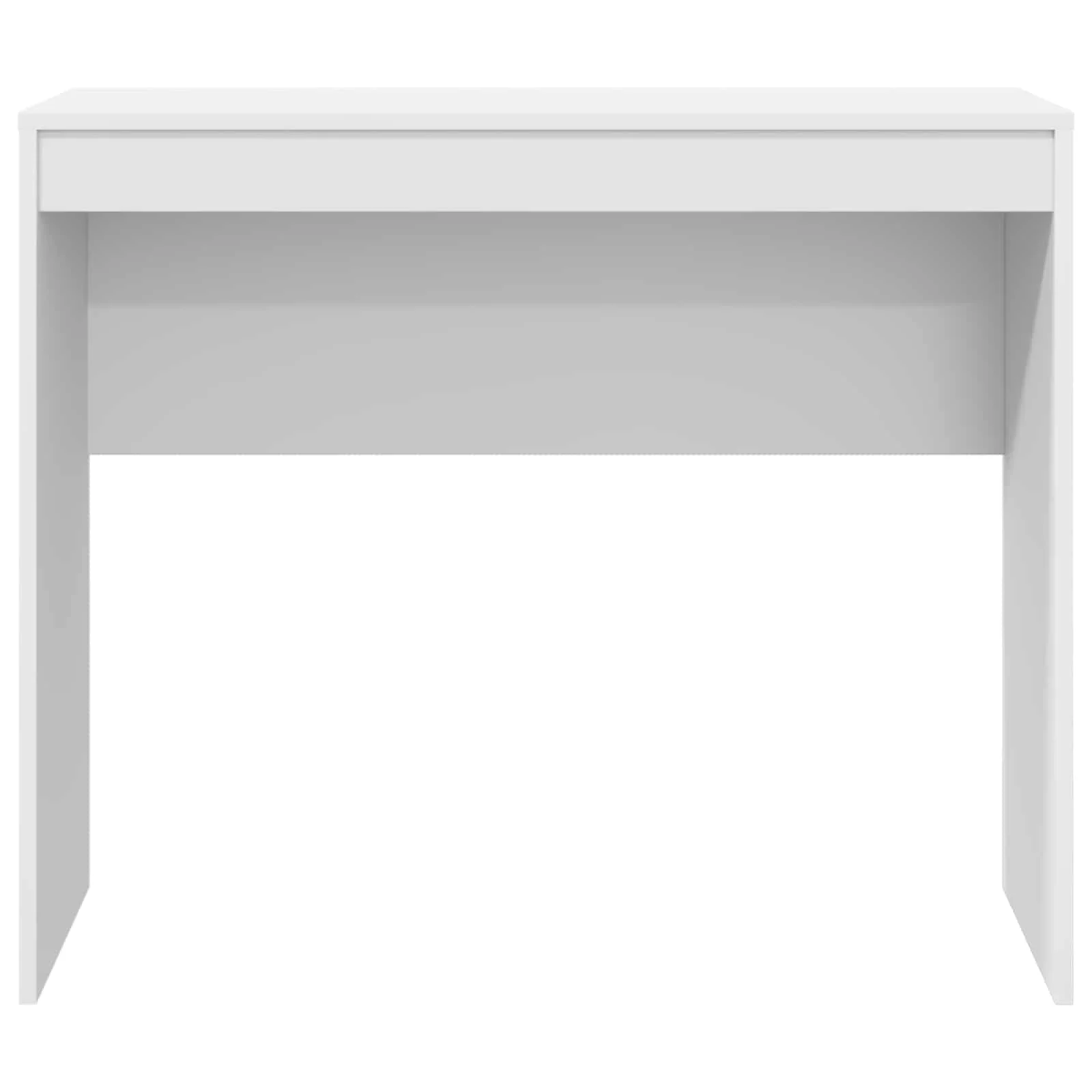 Bureau 90 x 40 x 76 cm blanc bois d'ingénierie – vue de dessus