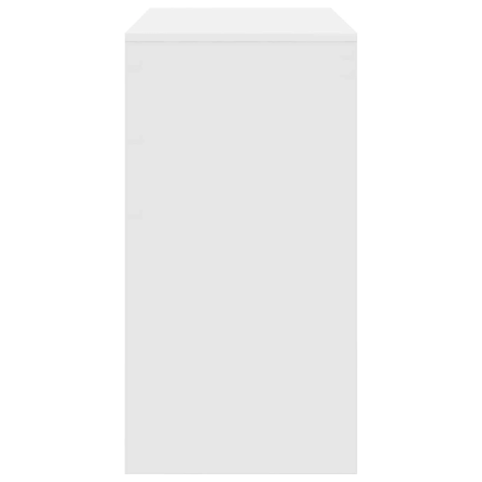 Bureau 90 x 40 x 76 cm blanc bois d'ingénierie – vue de dos