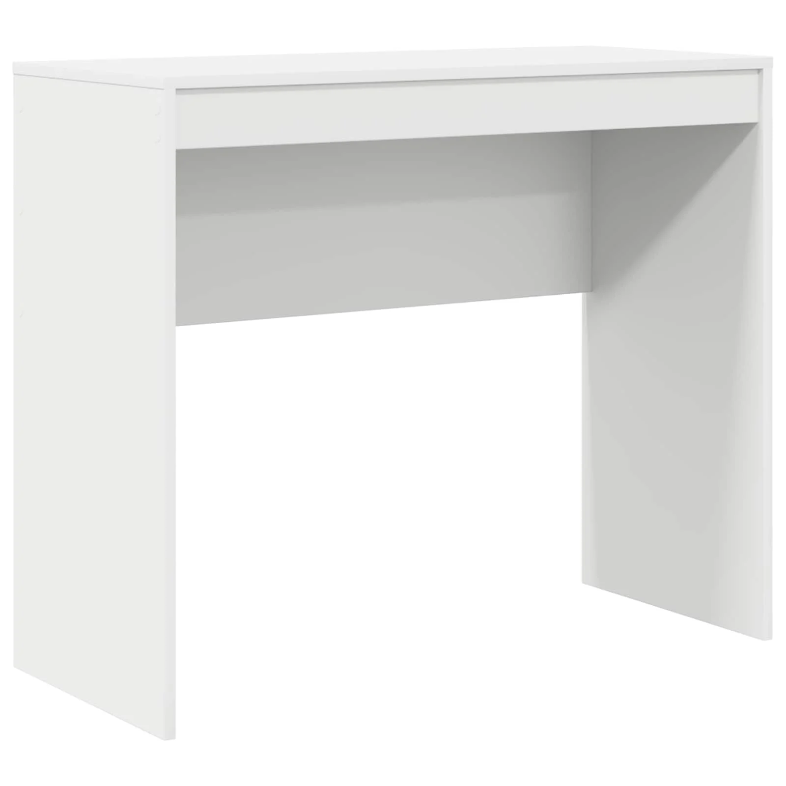 Bureau 90 x 40 x 76 cm blanc bois d'ingénierie – vue de côté
