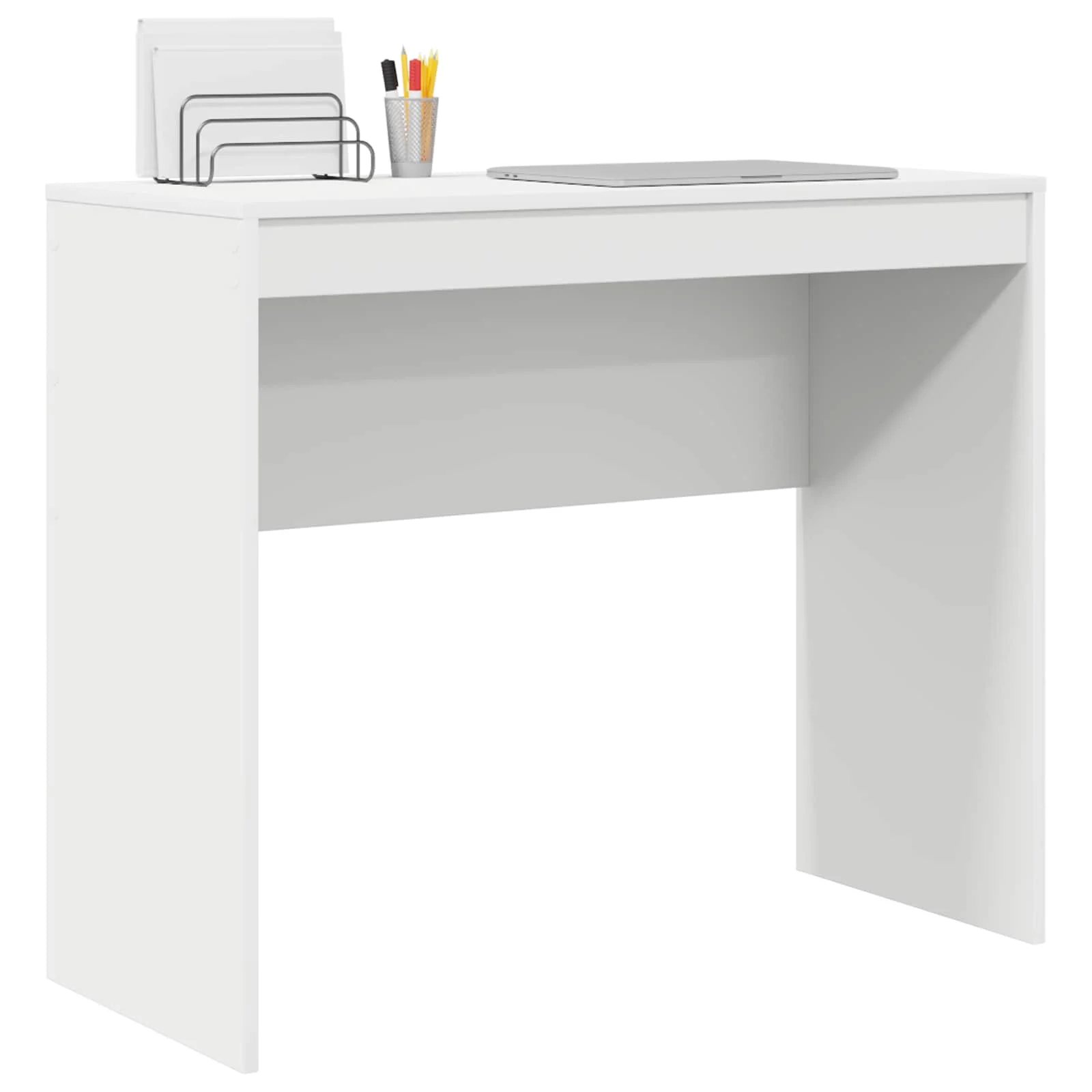 Bureau 90 x 40 x 76 cm blanc bois d'ingénierie – vue de détail