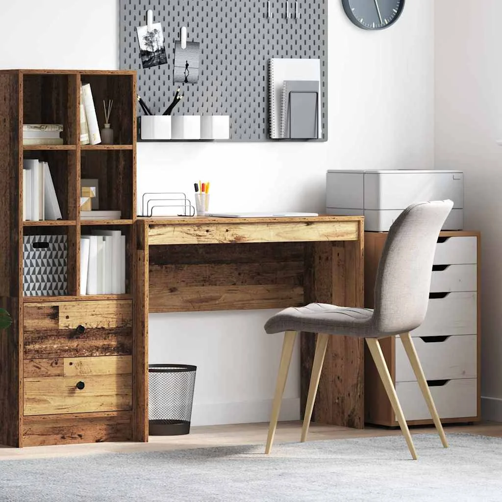 Bureau 90 x 40 x 76 cm bois ancien bois d'ingénierie – vue d’ensemble