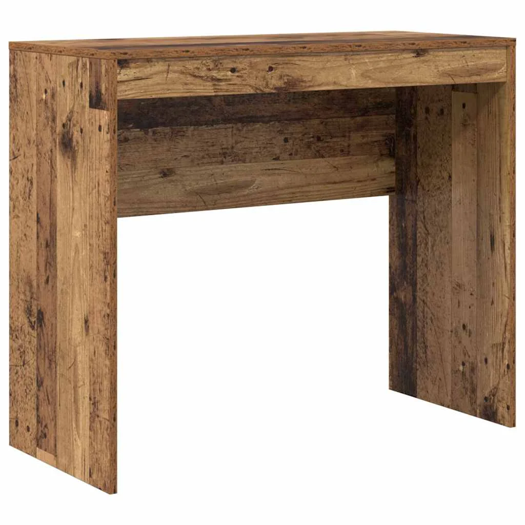 Bureau 90 x 40 x 76 cm bois ancien bois d'ingénierie – vue de côté