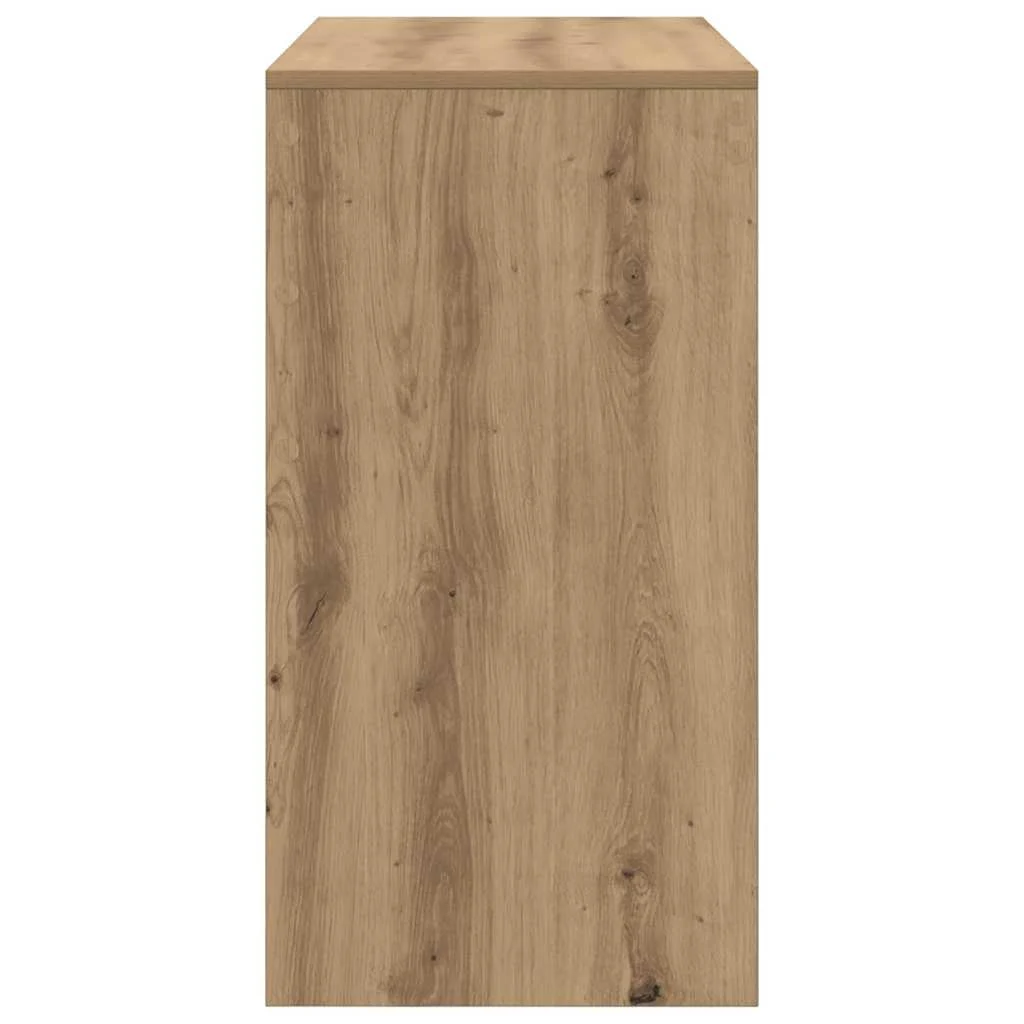 Bureau 90 x 40 x 76 cm chêne artisanal bois d'ingénierie – vue de dos