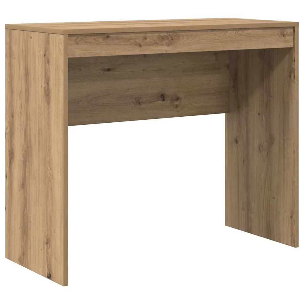 Bureau 90 x 40 x 76 cm chêne artisanal bois d'ingénierie – vue de côté