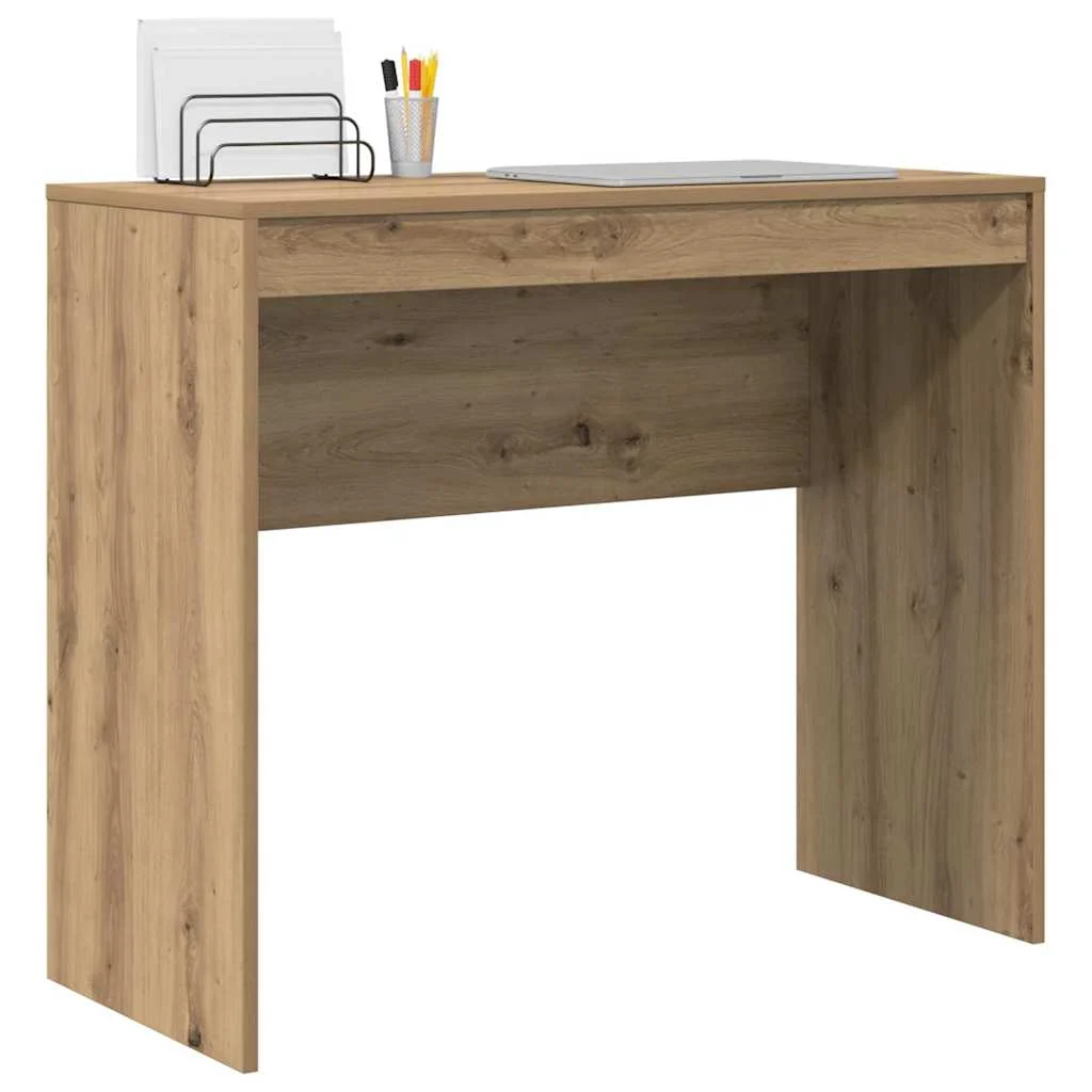 Bureau 90 x 40 x 76 cm chêne artisanal bois d'ingénierie – vue de détail