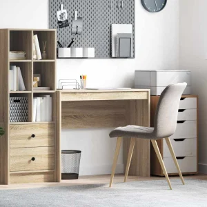 Bureau 90 x 40 x 76 cm chêne sonoma bois d'ingénierie – vue d’ensemble