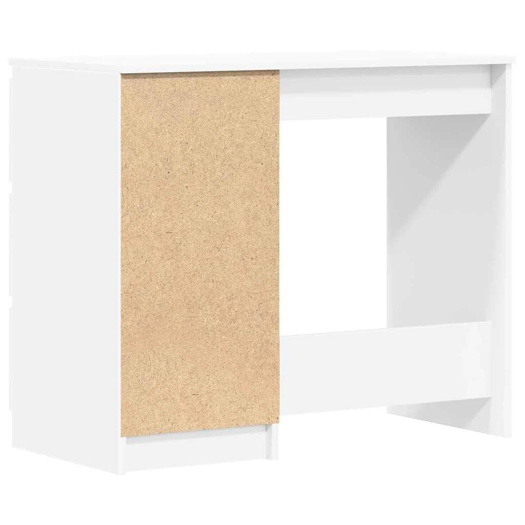 Bureau 90 x 45 x 76 cm blanc bois d'ingénierie – vue de dos