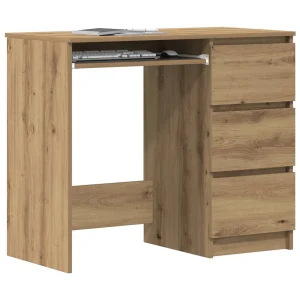Bureau 90 x 45 x 76 cm chêne artisanal bois d'ingénierie – vue d’ensemble