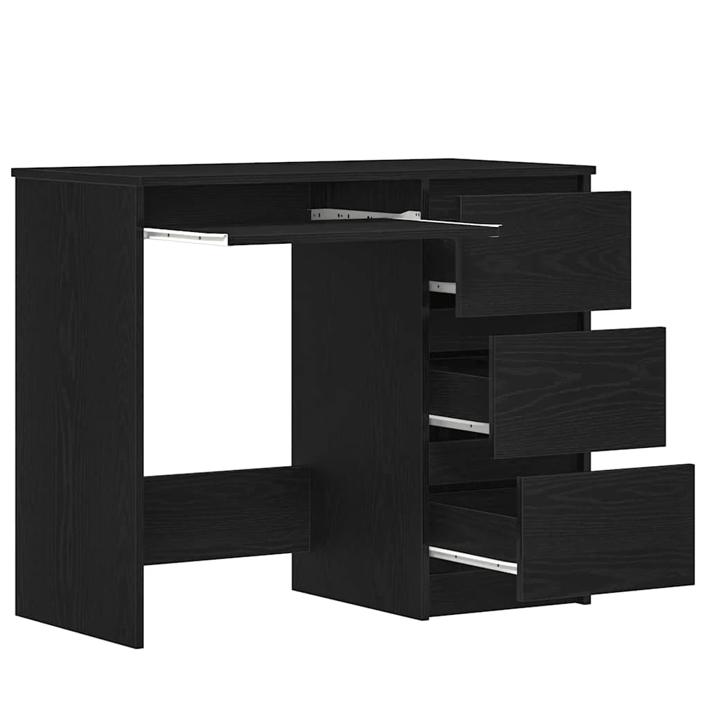 Bureau 90 x 45 x 76 cm chêne noir bois d'ingénierie – vue en situation