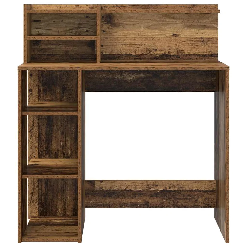 Bureau 90 x 48 x 101,5 cm bois ancien bois d'ingénierie – vue de dessus