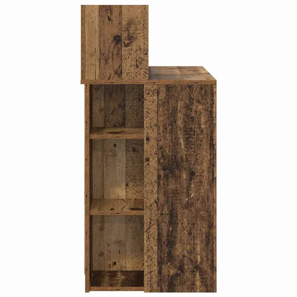 Bureau 90 x 48 x 101,5 cm bois ancien bois d'ingénierie – vue de dos