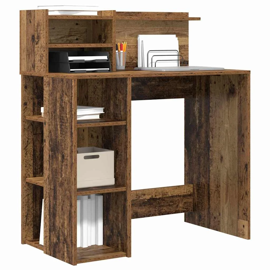 Bureau 90 x 48 x 101,5 cm bois ancien bois d'ingénierie – vue de détail