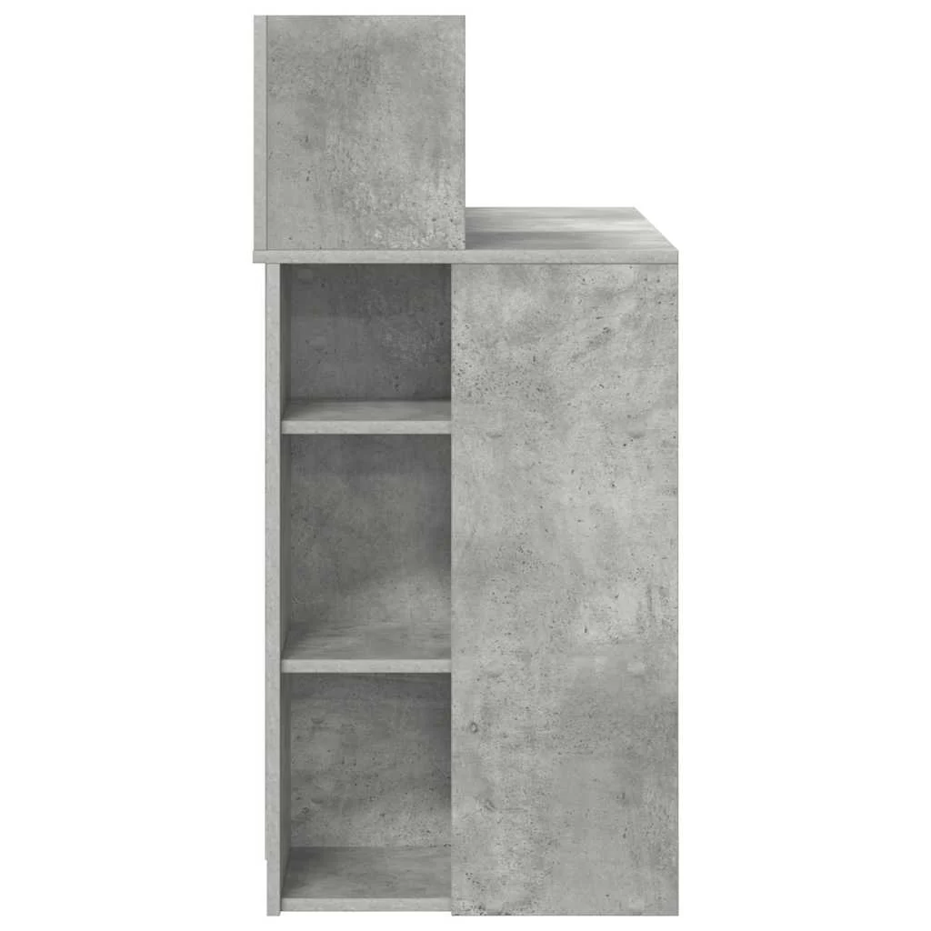 Bureau 90 x 48 x 101,5 cm gris béton bois d'ingénierie – vue de dos