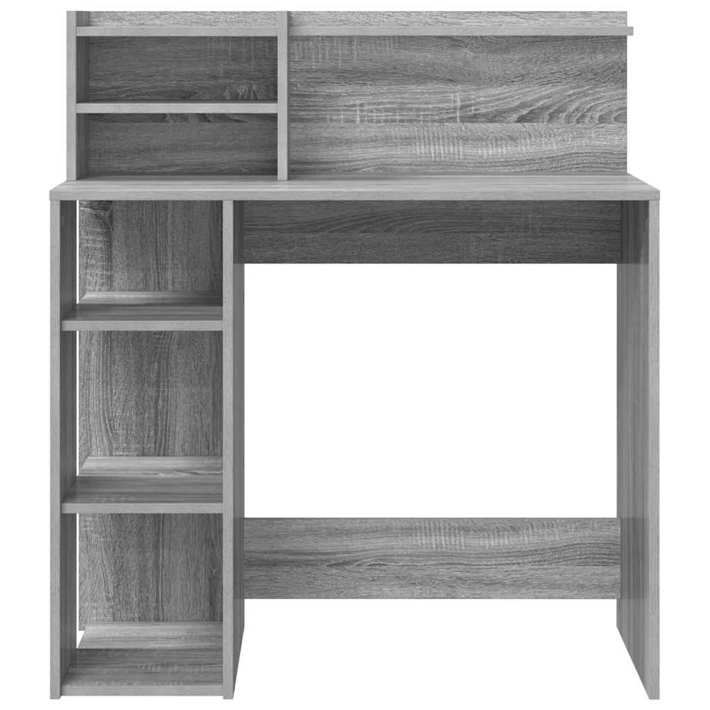 Bureau 90 x 48 x 101,5 cm sonoma gris bois d'ingénierie – vue de dessus