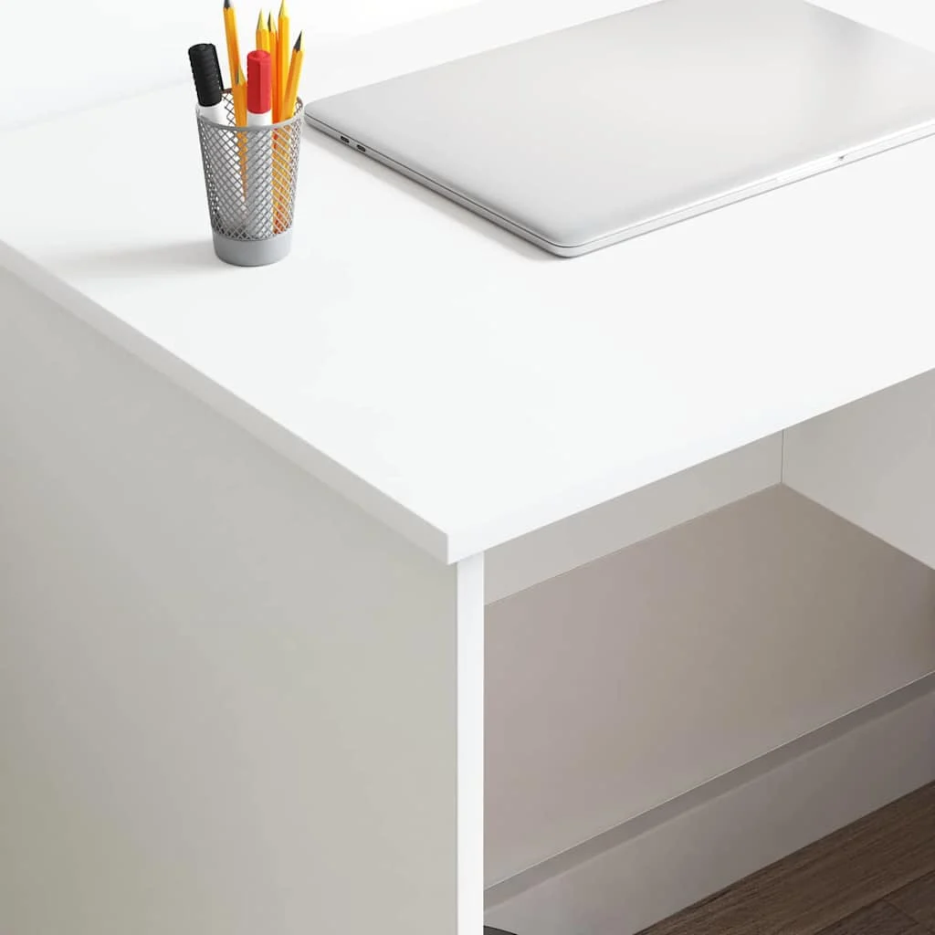Bureau 90 x 49 x 75 cm blanc bois d'ingénierie – vue en situation