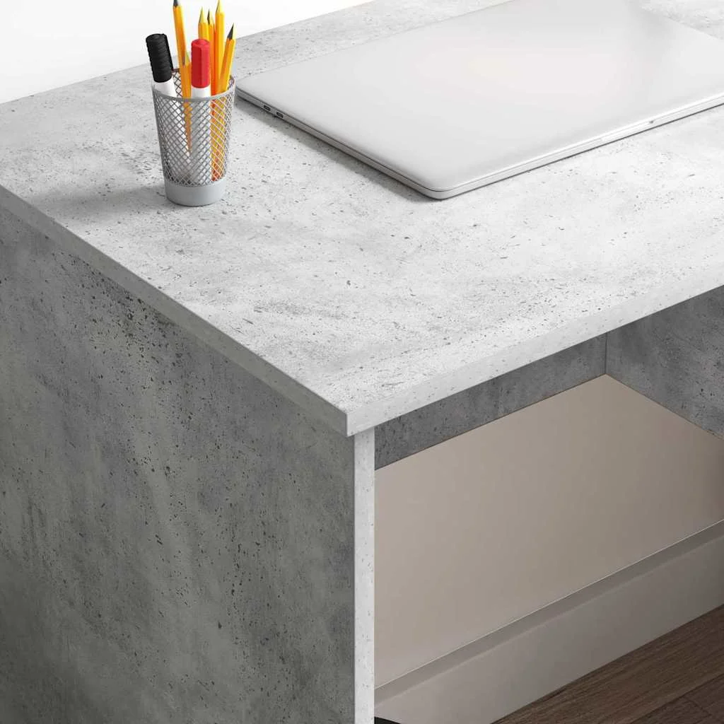 Bureau 90 x 49 x 75 cm gris béton bois d'ingénierie – vue en situation