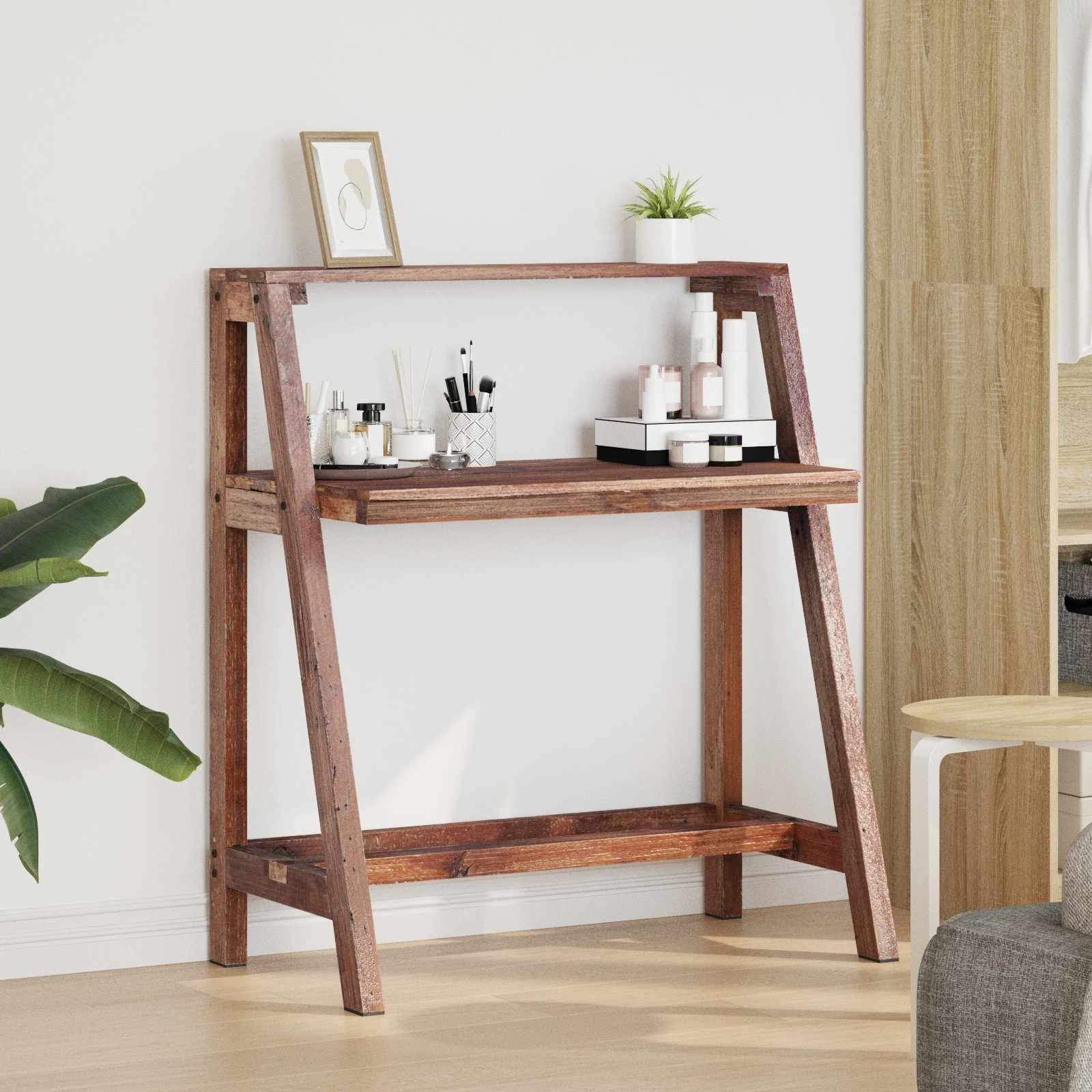 Bureau 90 x 50 x 103 cm brun – vue de détail