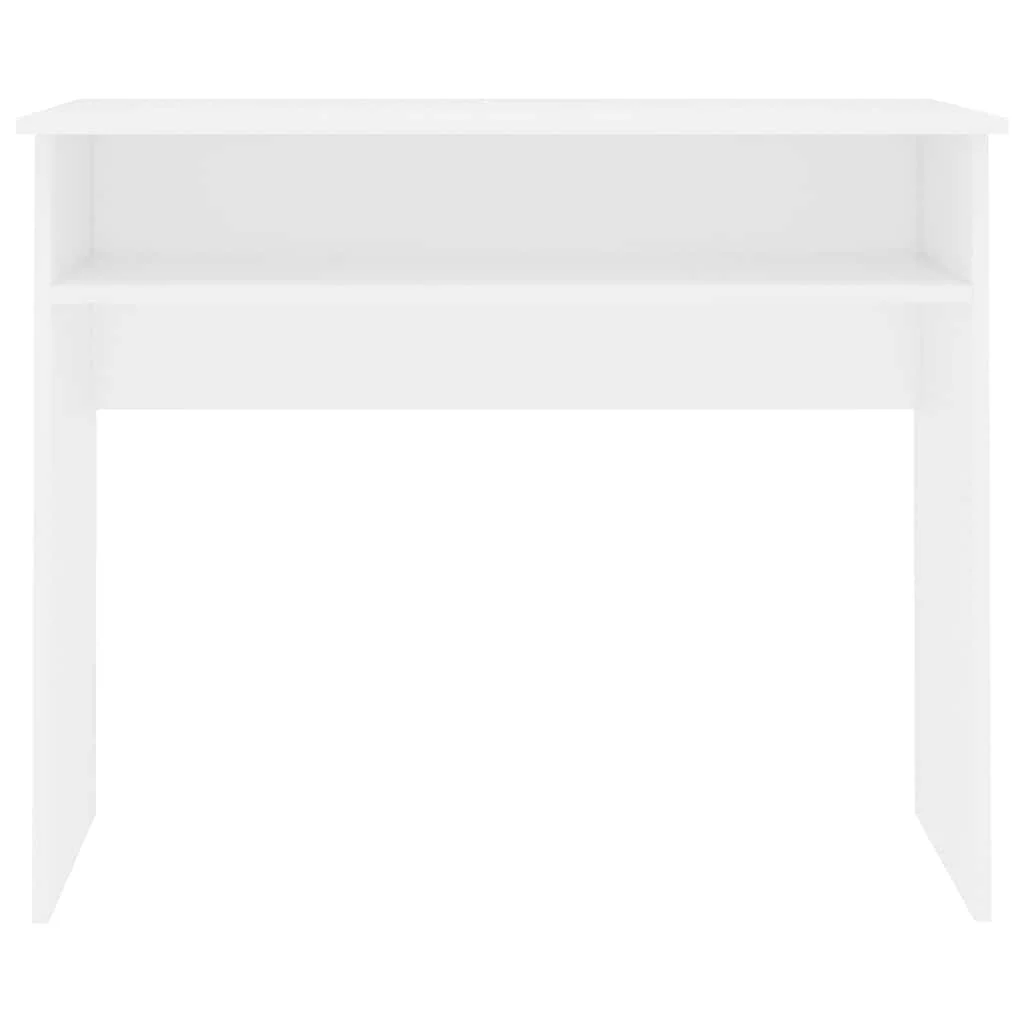 Bureau 90 x 50 x 74 cm blanc bois d'ingénierie – vue de détail
