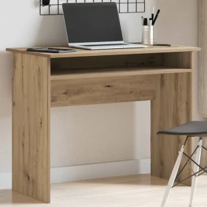 Bureau 90 x 50 x 74 cm chêne artisanal bois d'ingénierie – vue d’ensemble