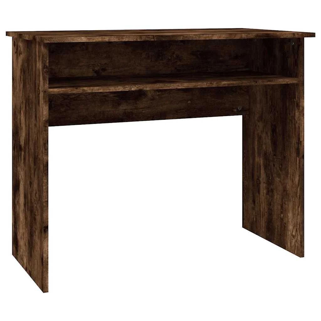 Bureau 90 x 50 x 74 cm chêne fumé bois d'ingénierie – vue de côté