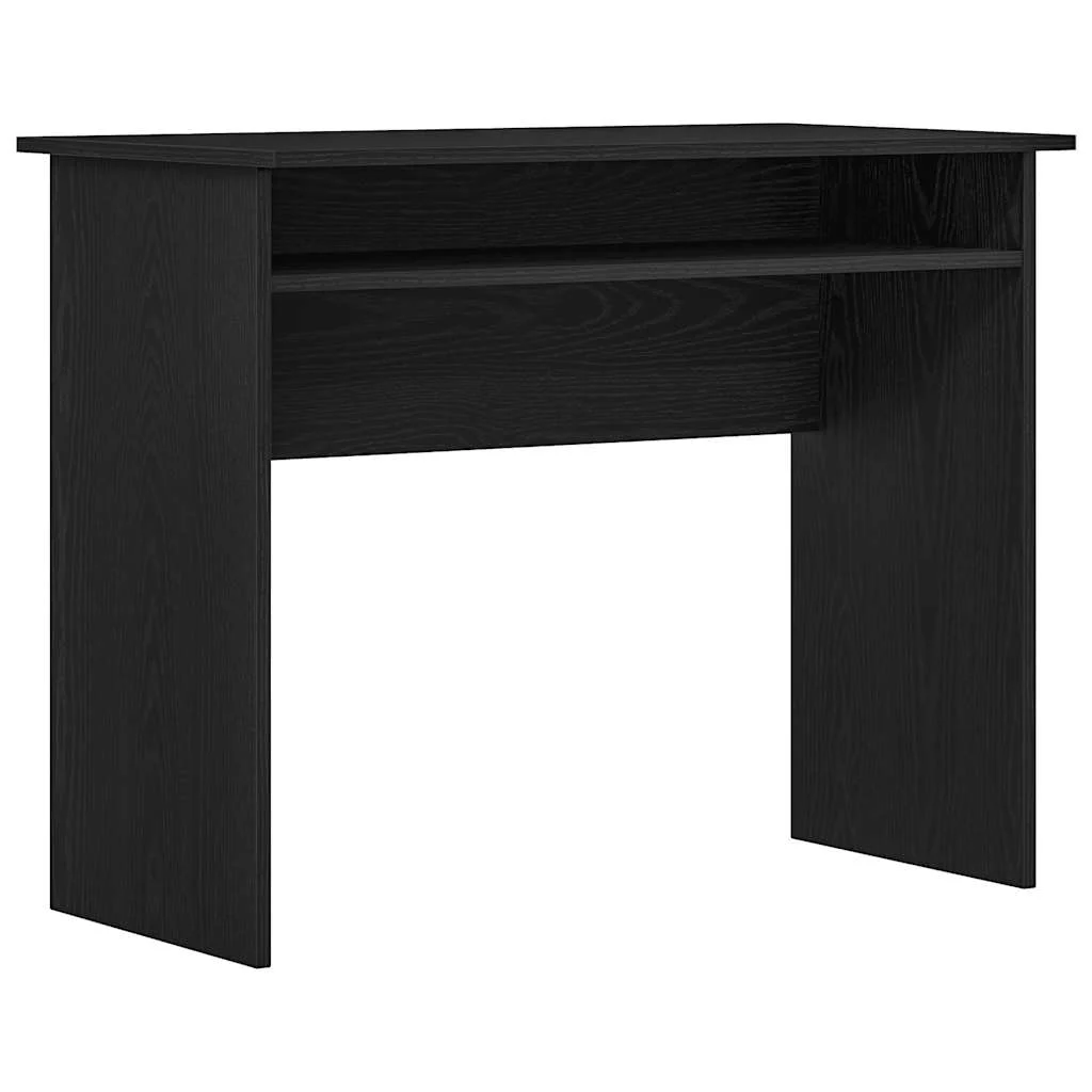 Bureau 90 x 50 x 74 cm chêne noir bois d'ingénierie – vue de côté