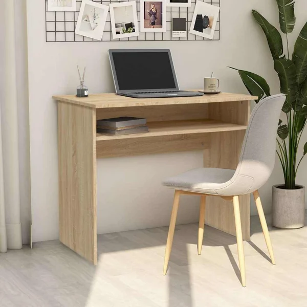 Bureau 90 x 50 x 74 cm chêne sonoma bois d'ingénierie – vue d’ensemble