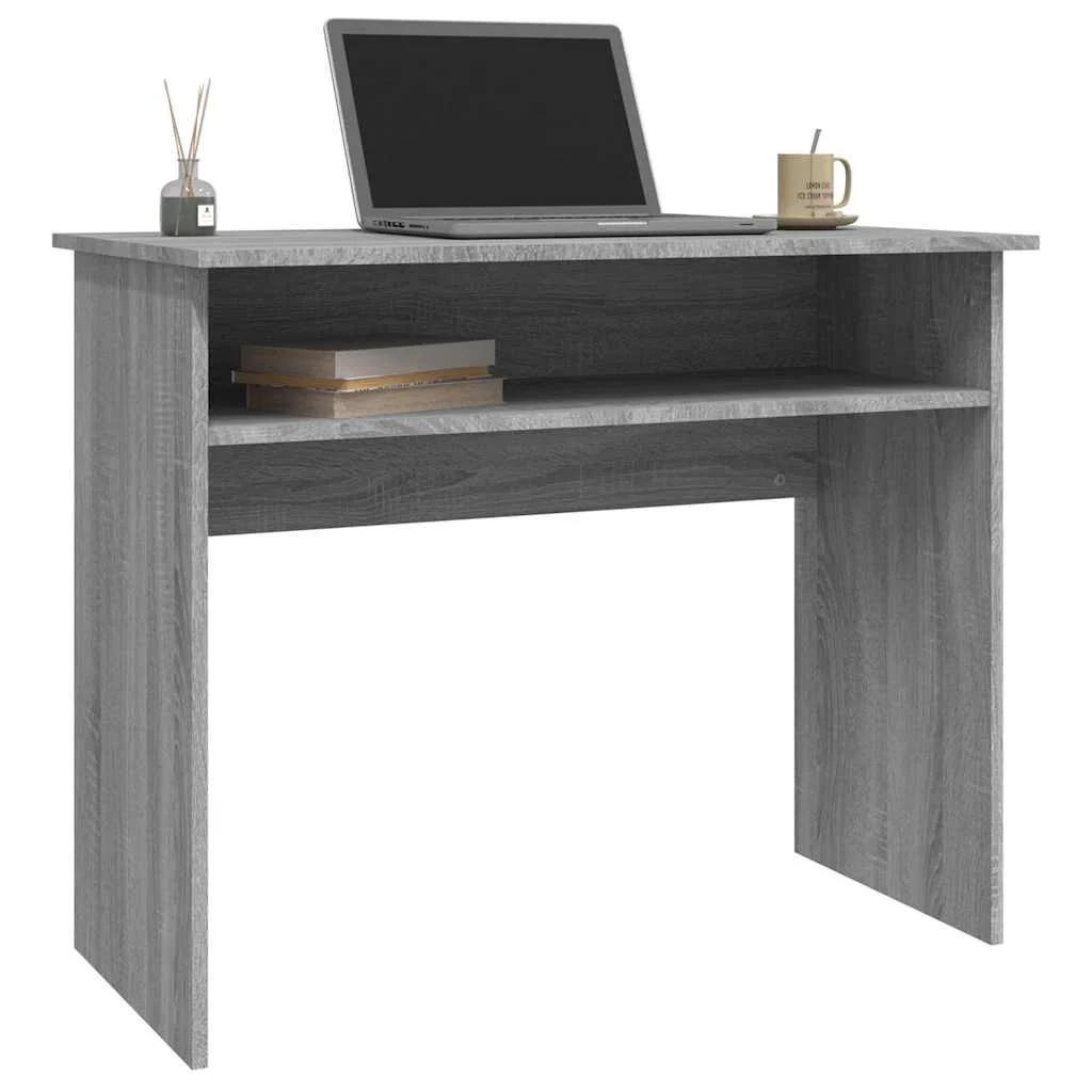 Bureau 90 x 50 x 74 cm sonoma gris bois d'ingénierie – vue de dessus