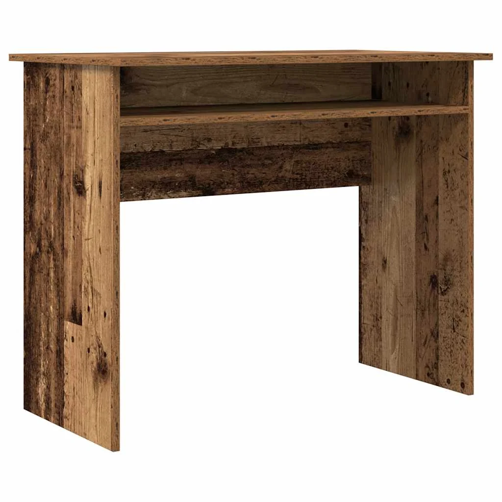 Bureau 90 x 50 x 74 cm vieux bois bois d'ingénierie – vue de côté