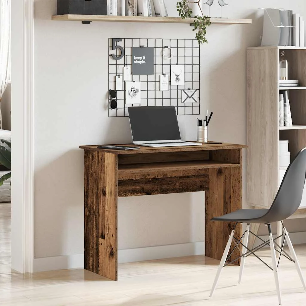 Bureau 90 x 50 x 74 cm vieux bois bois d'ingénierie – vue de détail