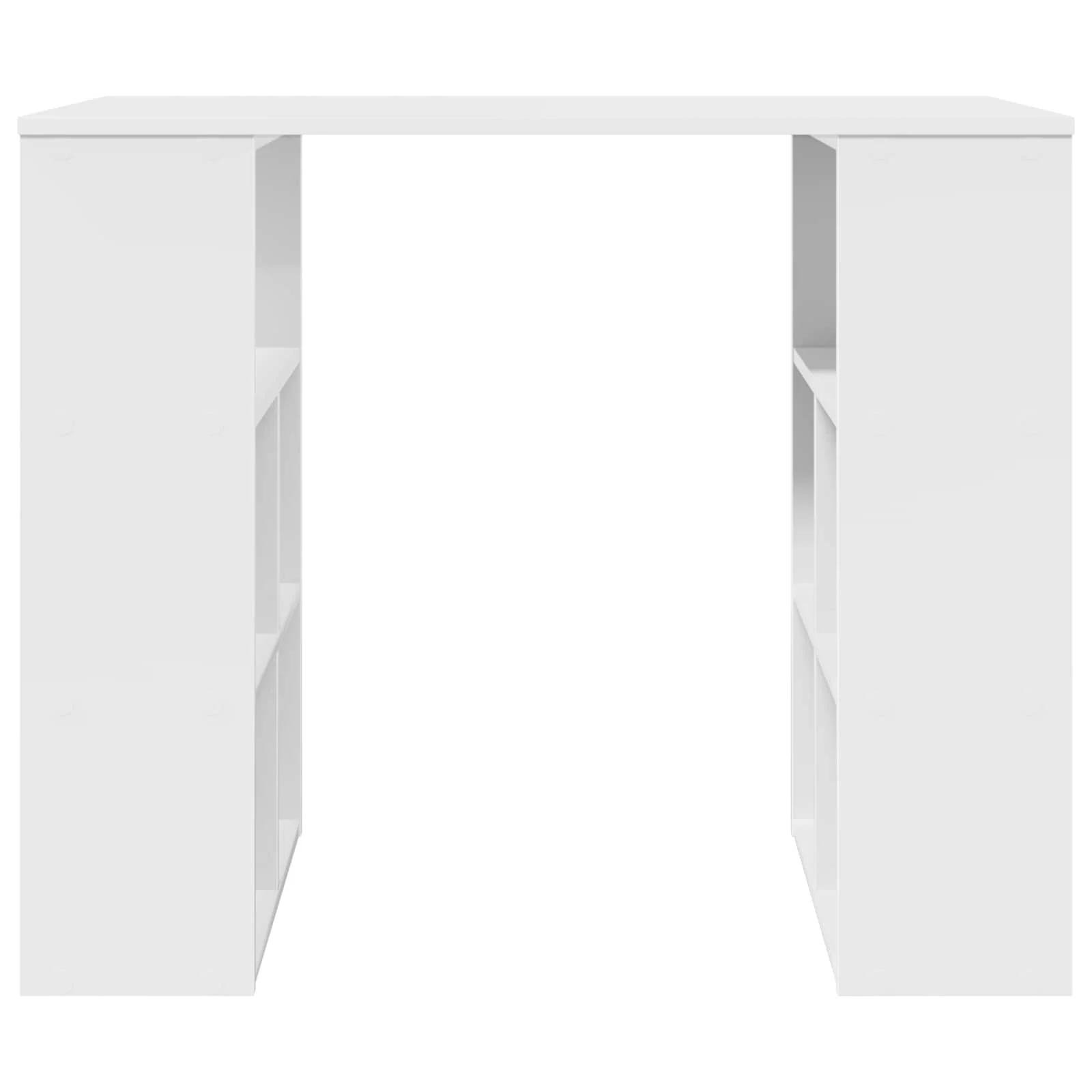 Bureau 90 x 50 x 75 cm blanc bois d'ingénierie – vue de dessus