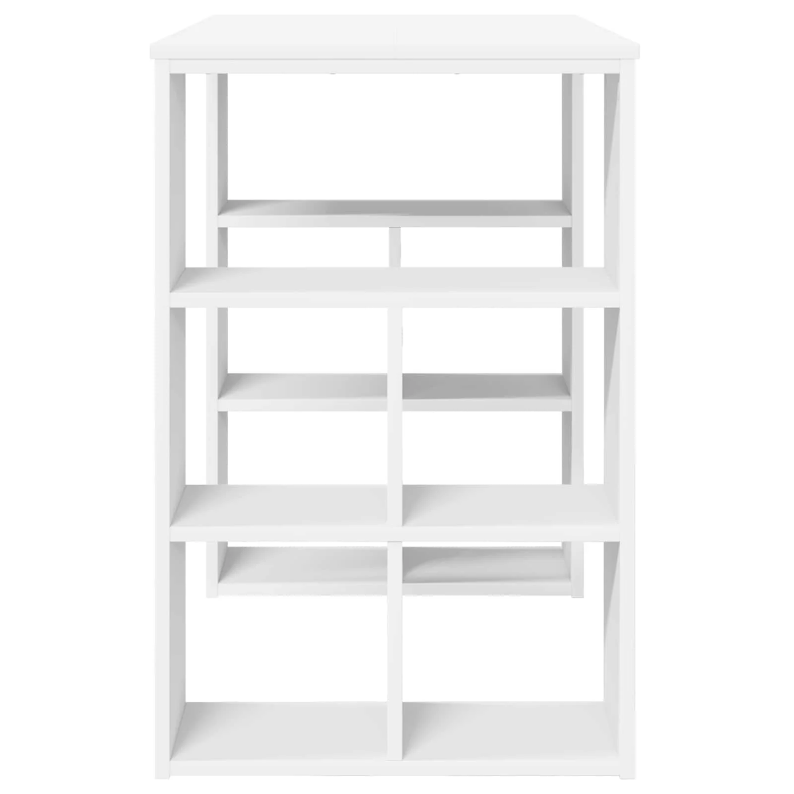 Bureau 90 x 50 x 75 cm blanc bois d'ingénierie – vue de dos