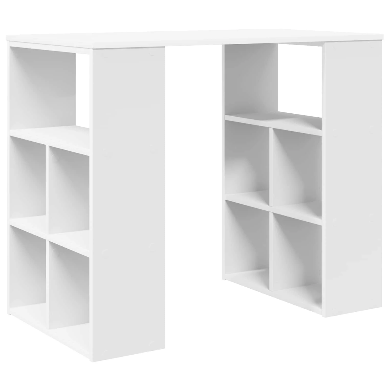 Bureau 90 x 50 x 75 cm blanc bois d'ingénierie – vue de côté