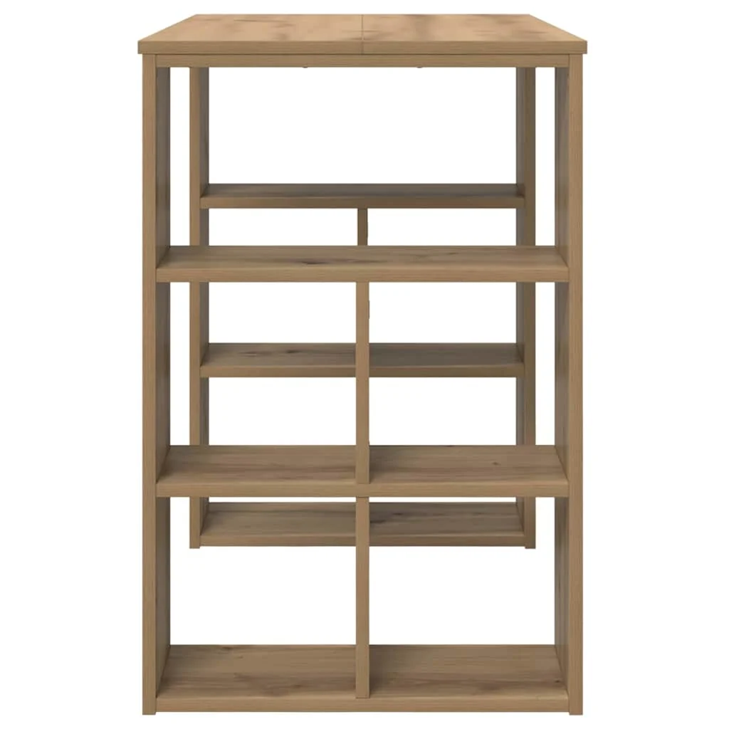 Bureau 90 x 50 x 75 cm chêne artisanal bois d'ingénierie – vue de dos