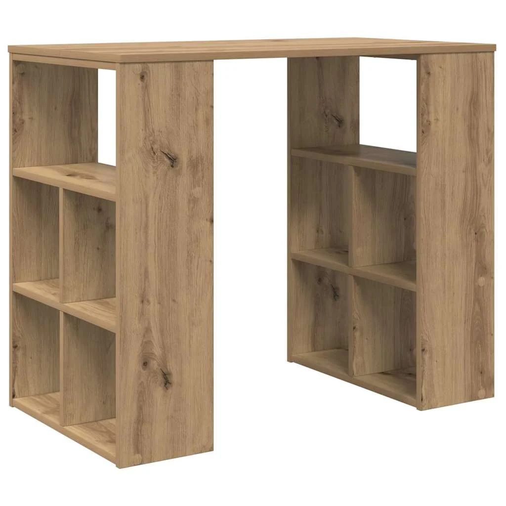 Bureau 90 x 50 x 75 cm chêne artisanal bois d'ingénierie – vue de côté