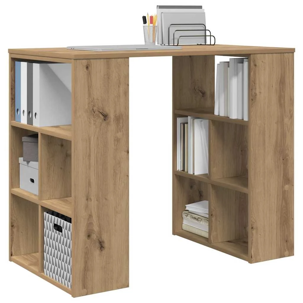 Bureau 90 x 50 x 75 cm chêne artisanal bois d'ingénierie – vue de détail