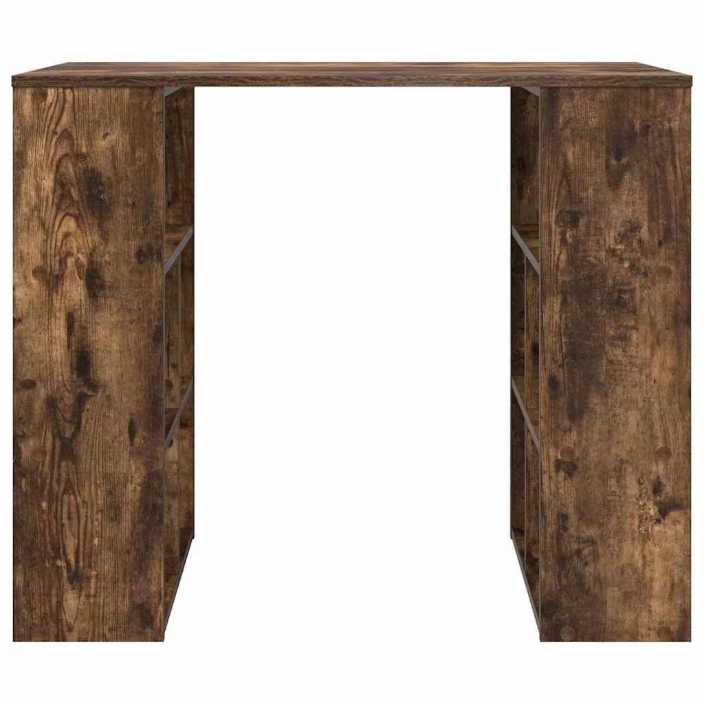 Bureau 90 x 50 x 75 cm chêne fumé bois d'ingénierie – vue de dessus