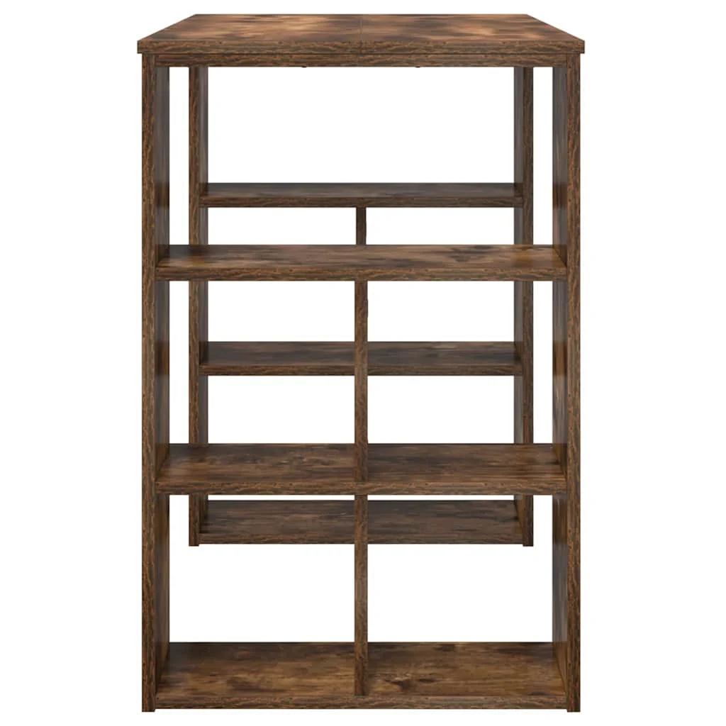 Bureau 90 x 50 x 75 cm chêne fumé bois d'ingénierie – vue de dos