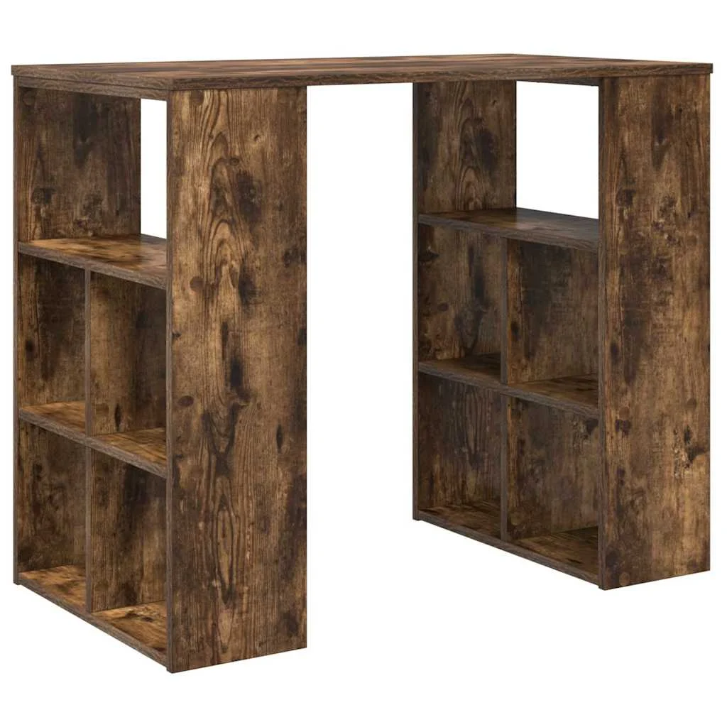 Bureau 90 x 50 x 75 cm chêne fumé bois d'ingénierie – vue de côté